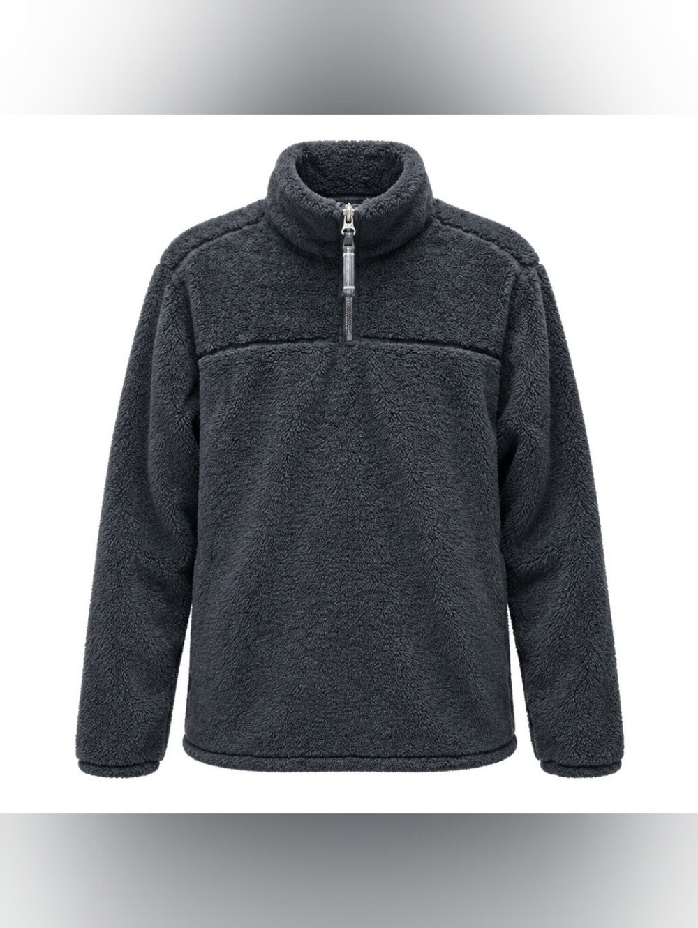 Grizzly Sherpa Men's Cozy Qrtr-Zip Fleece Jacket W/Pockets - Black Sz Medium